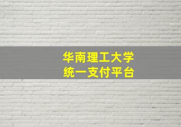 华南理工大学 统一支付平台